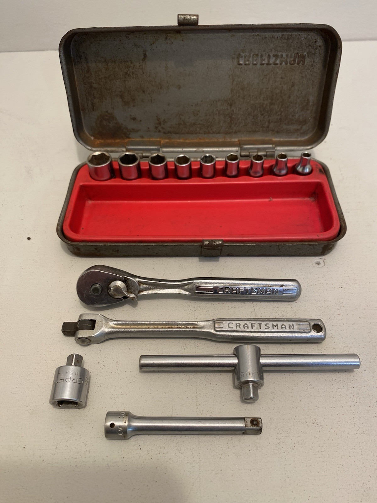 Vintage Craftsman 1/4”-Drive 14pc Socket Ratchet Set
