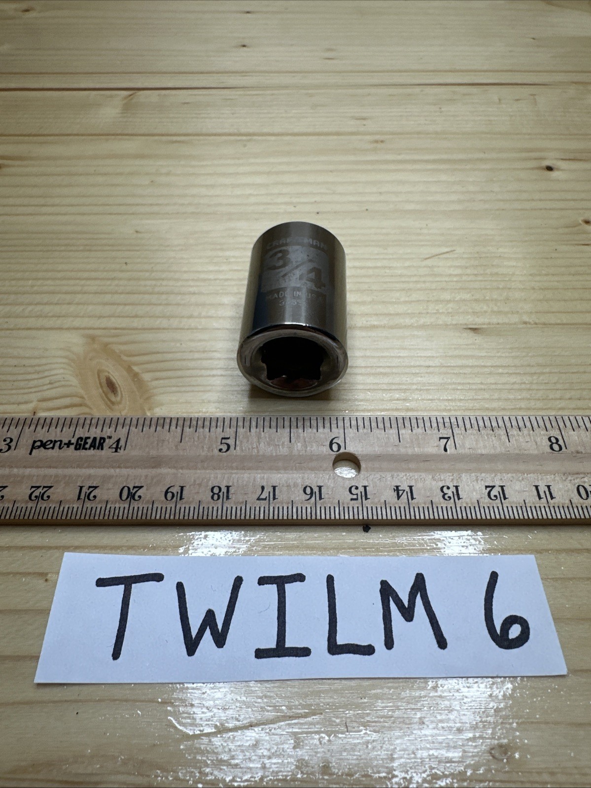 Craftsman 3/4″ 12 Point 1/2″ Drive Socket 34652 Made In USA
