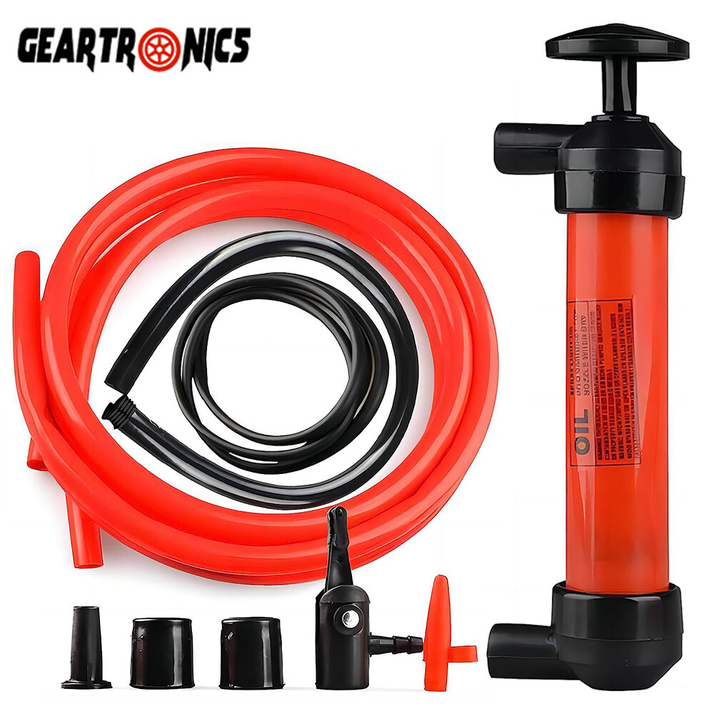 Gasoline Manual Transfer Hand Pump Siphon Kit Fuel Diesel Oil Kerosene Water
