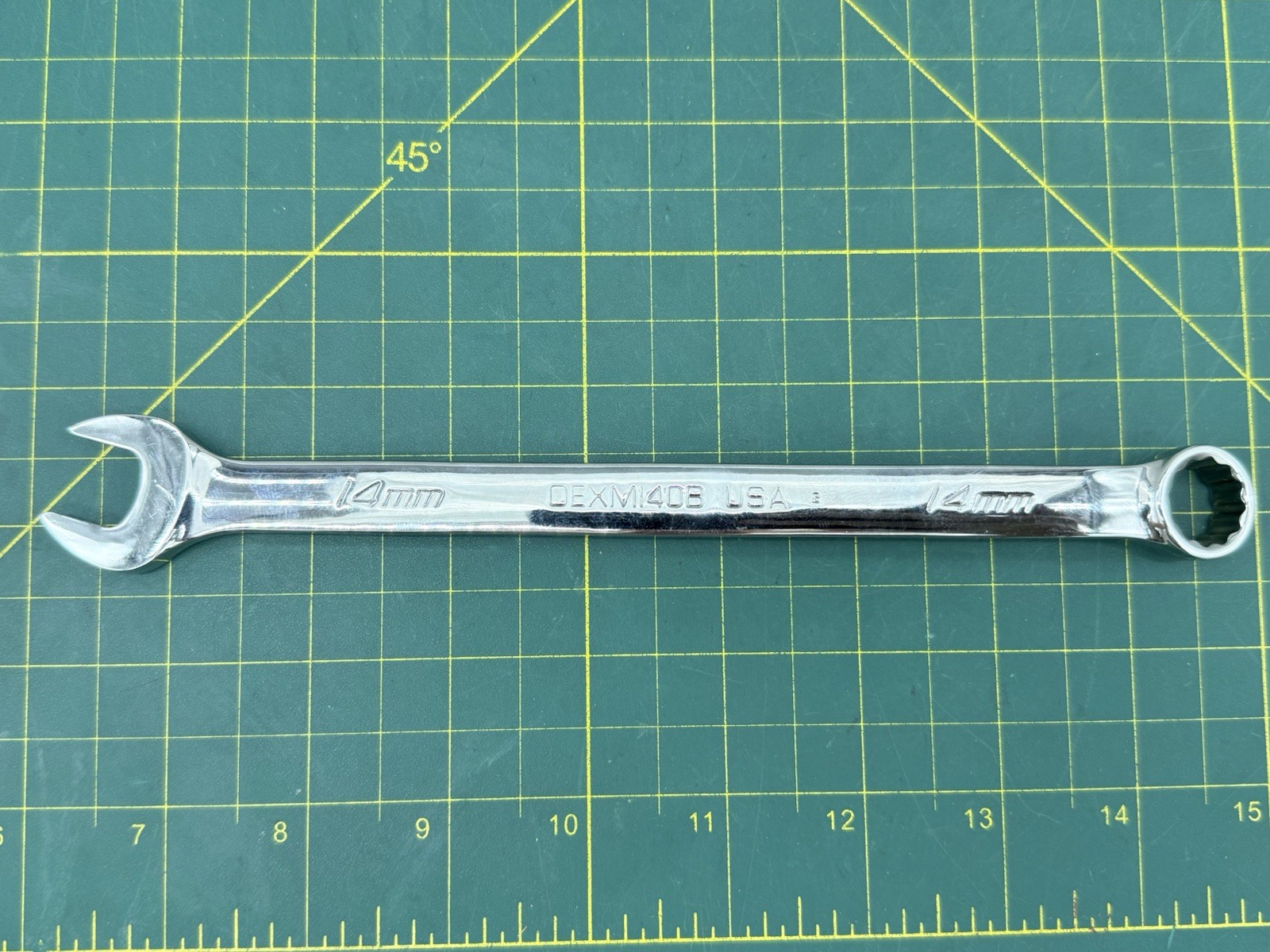 Snap-On Tools OEXM140B 14mm Metric Standard 12 Point Chrome Combo Wrench USA NEW