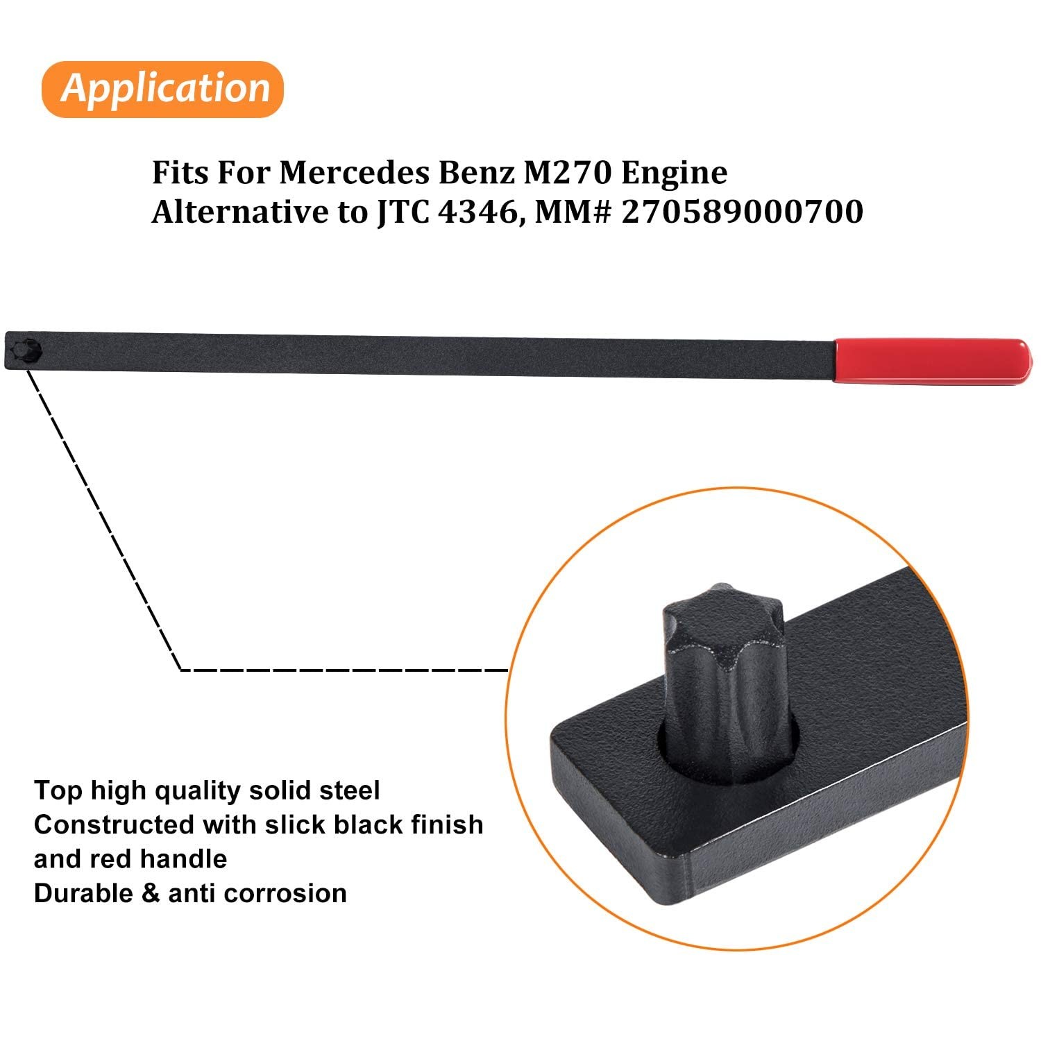 Mercedes M270 Serpentine Belt Tool T55 Wrench Replaces JTC 4346 & 270589000700