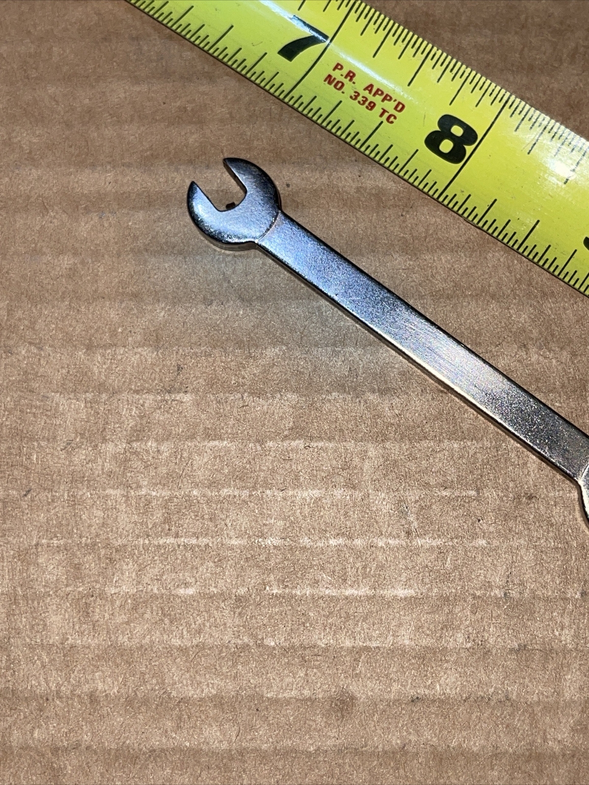 Vintage Vim USA 9527 3/16 In X 1/4 In SAE Open End Stubby Wrench Short