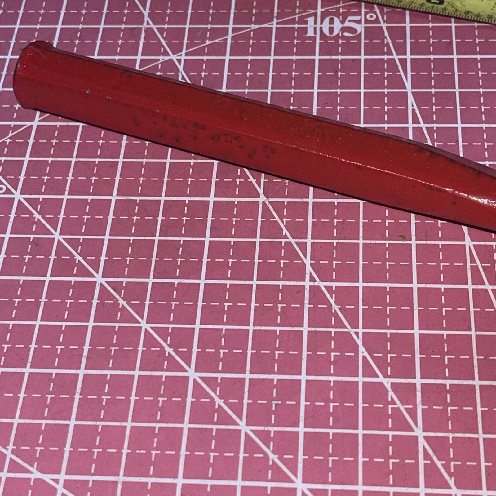 RYAN USA 3/4 In Tip Chisel 7 In Long Vintage Cold Steel Painted Red