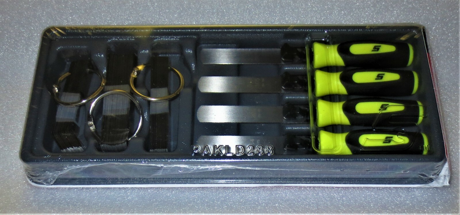 *NEW* SNAP-ON Feeler Gauge SET 82 pcs Straight Step & 45° *HI-VIZ YELLOW* FB336