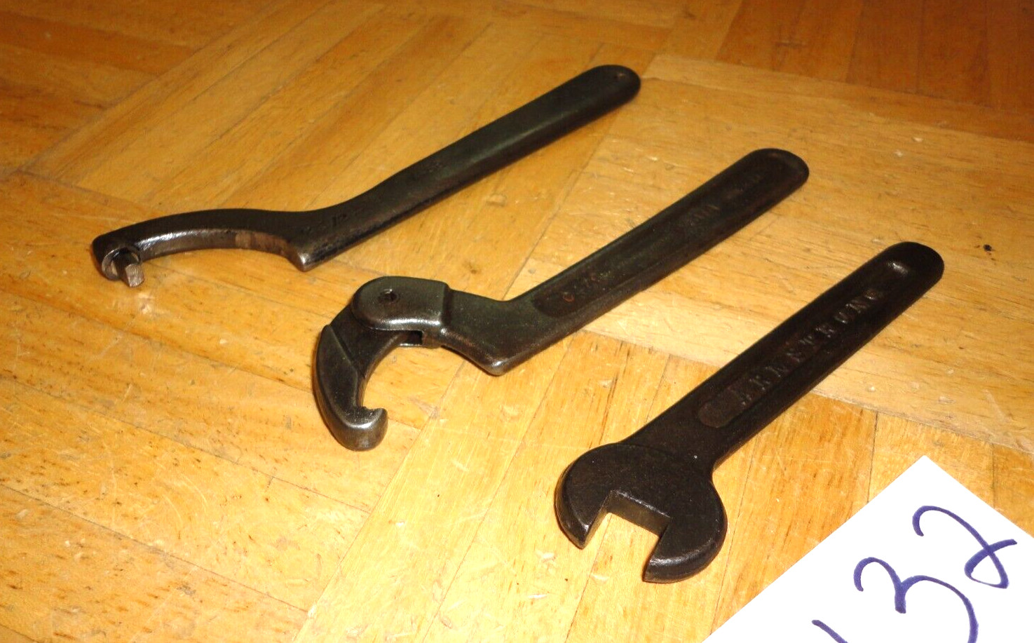 BILLINGS & PROTO & ARMSTRONG TOOLS 3 PIECE SPANNER & OPEN END SQUARE WRENCHES