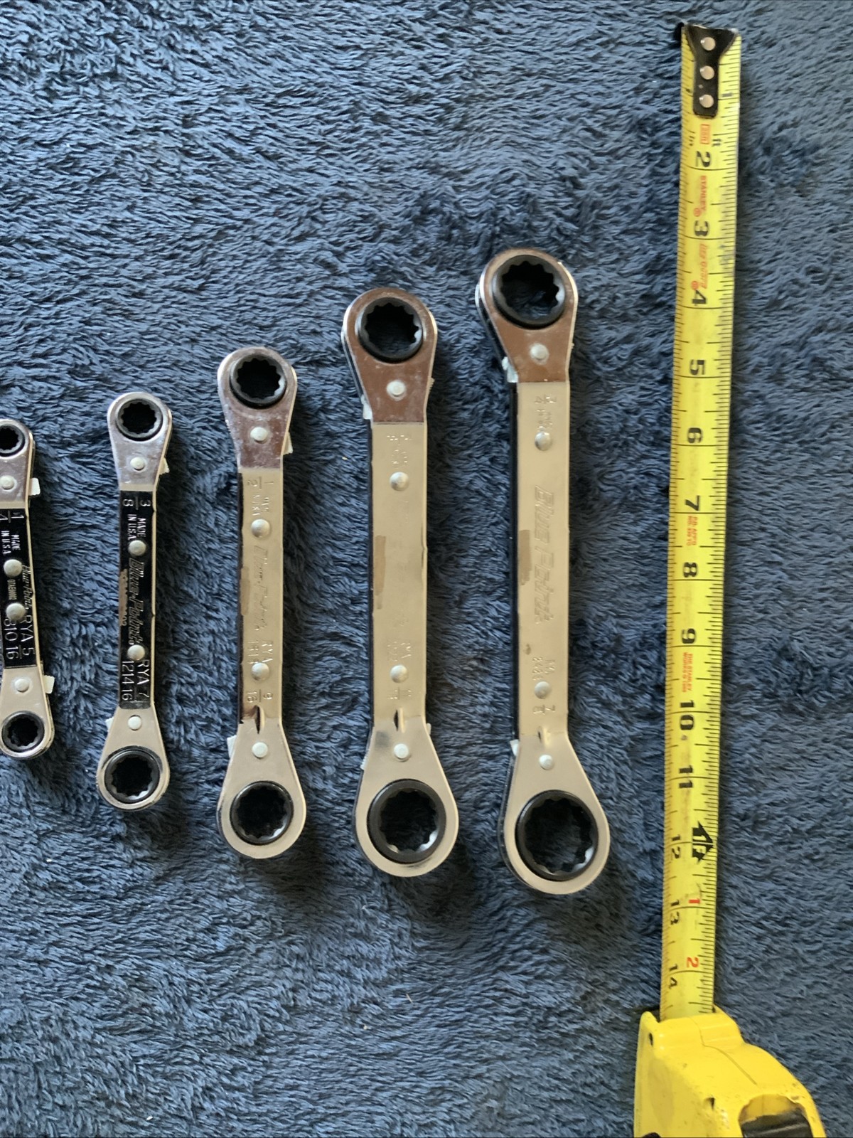 Blue Point Ratcheting Wrench Set, Sae…5pc….buffed Marks…..vv