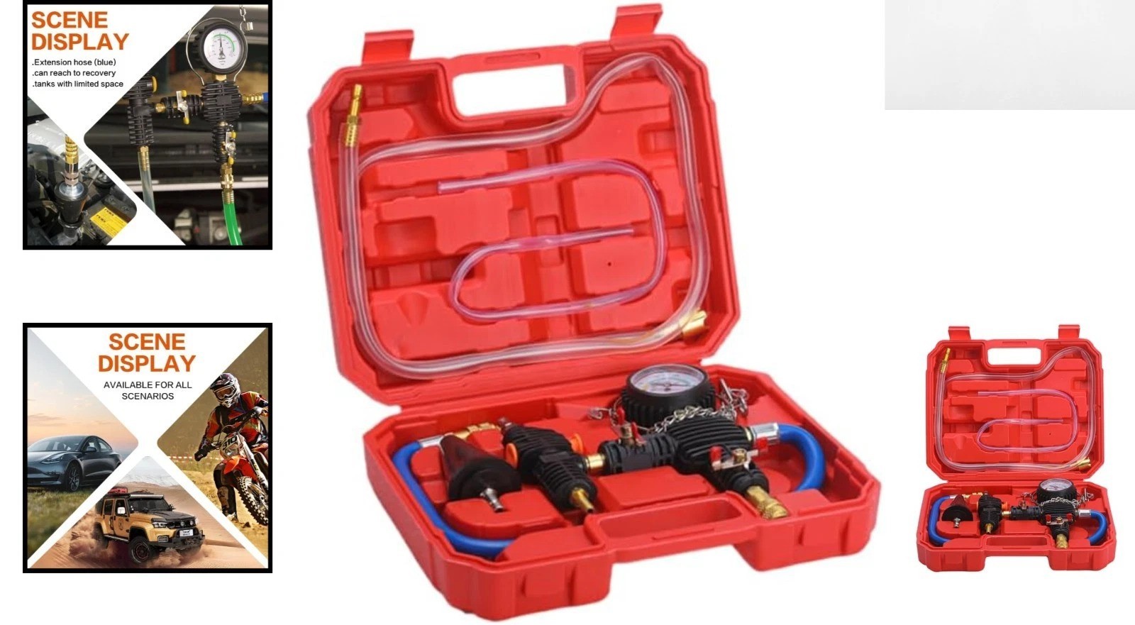 Durable Vacuum Refilling and Purging Tool Kit for All Vehicle Types – Red Color