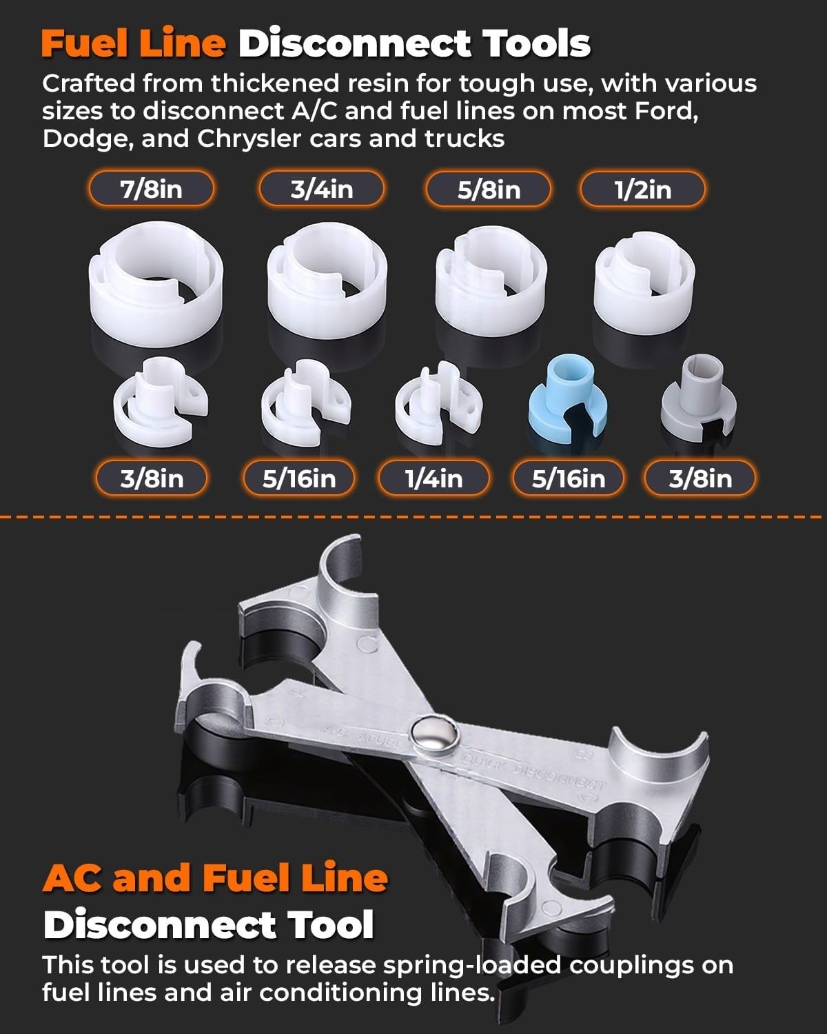 Versatile 45PCS Hydraulic & Fuel Line Disconnect Tool Kit for Professionals
