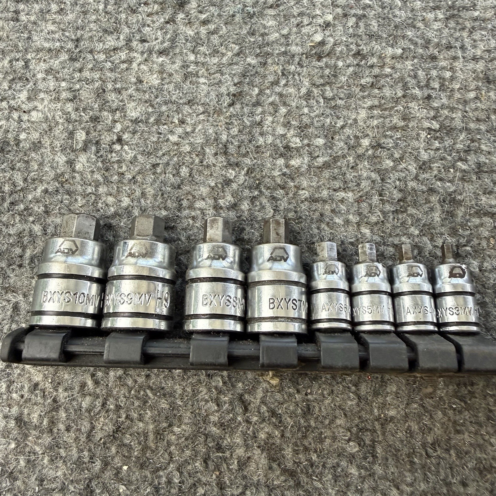 Matco Tools 8 Pcs Metric Stubby Allen Hex Socket Set 3mm-10mm 1/2” & 3/8” Drive