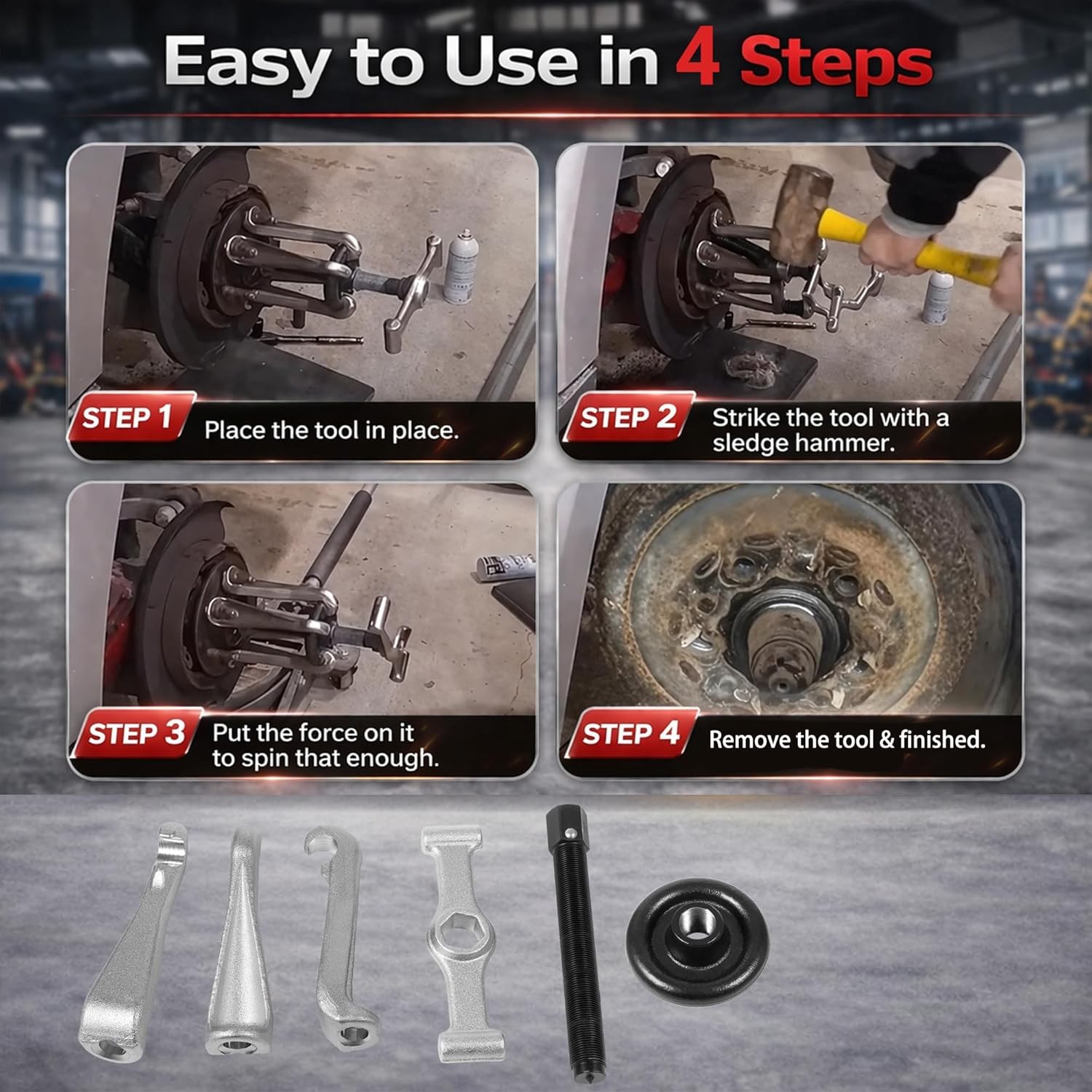7394 Universal Hub Puller Wheel Hub Removal Tool Replace For OTC 7394 Large Size