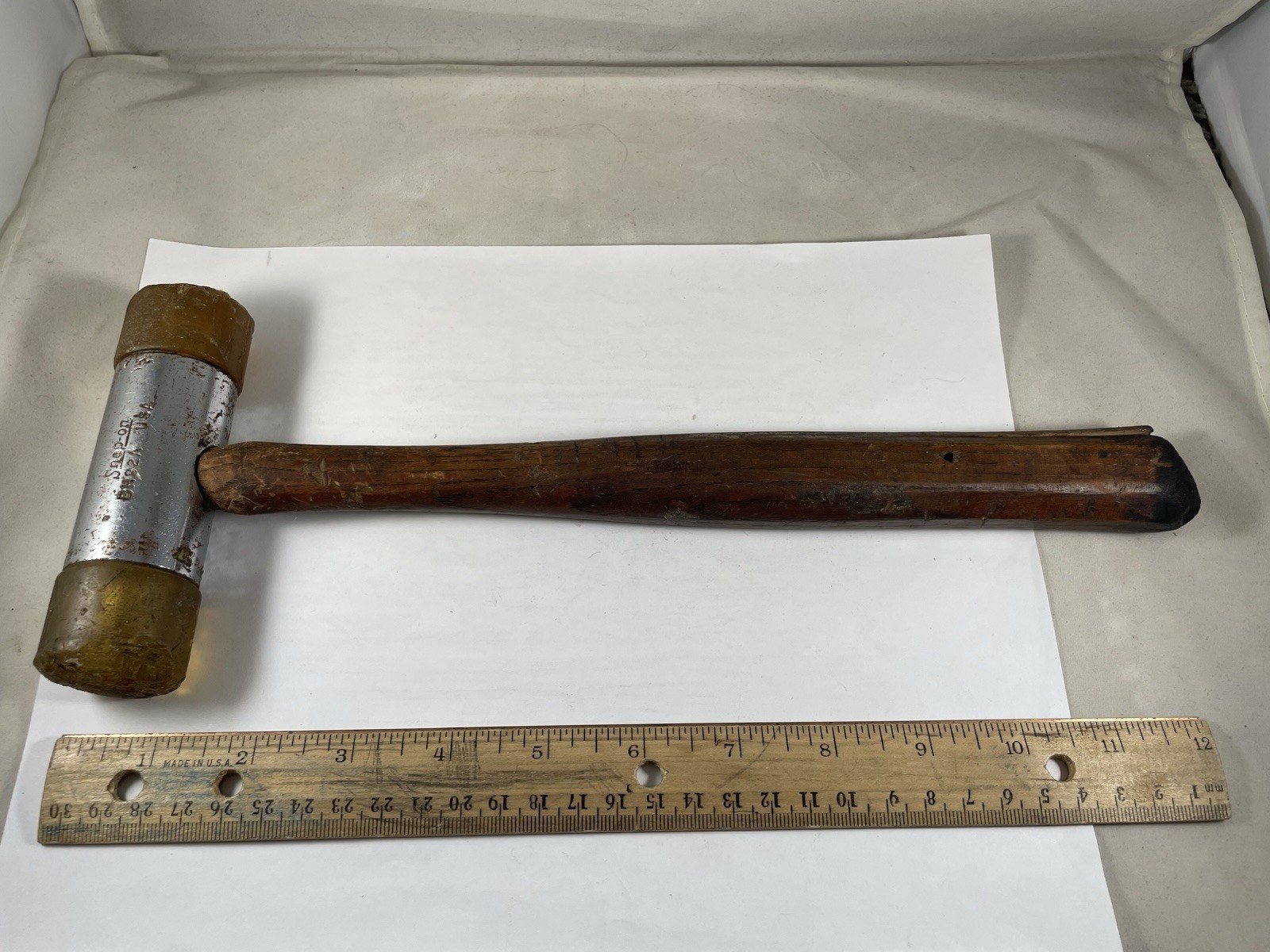 Snap-On Tools USA BH92A Plastic Tipped Non-Marring Hammer Mallet – Wood Handle