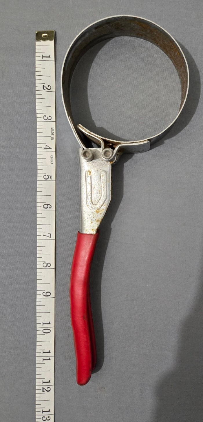 Oil Filter Wrench Universal Heavy-duty Red Handle One Size Fits Most