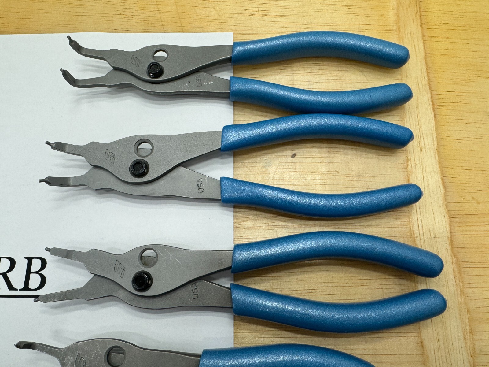 Snap-on Tools USA NEW RARE PEARL BLUE 12PC MASTER Snap Ring Plier Set SRPCR112PB