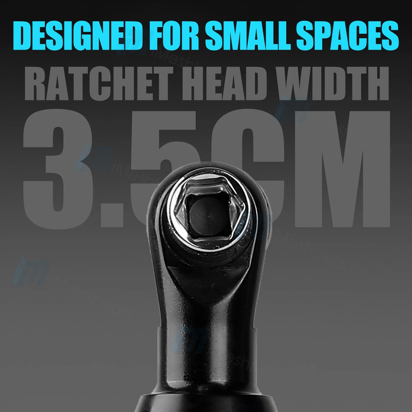 12V 3/8″ Cordless Electric Ratchet Socket impact Wrench Right Angle Battery 60Nm