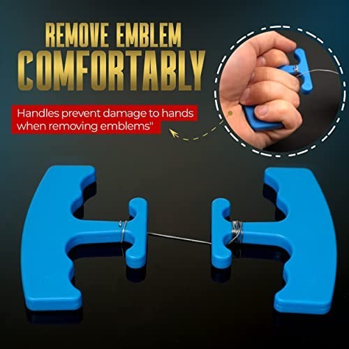 Car Emblem Removal Tool Kit – Logo Remover, Scratch Repair Compound & Sponge