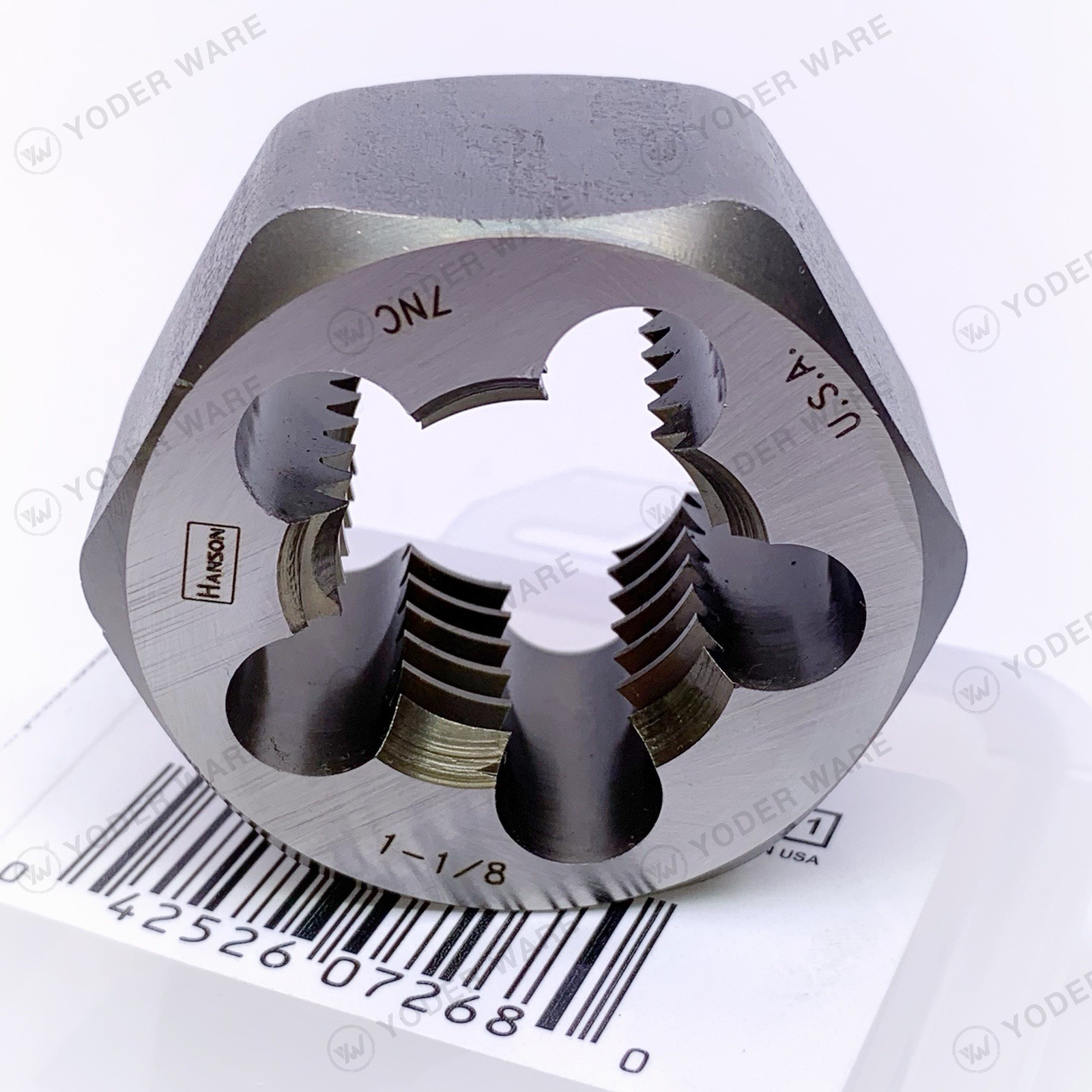 IRWIN HANSON 7268 Hex Rethreading Die 1-1/8″-7 UNC Right Hand High Carbon Steel