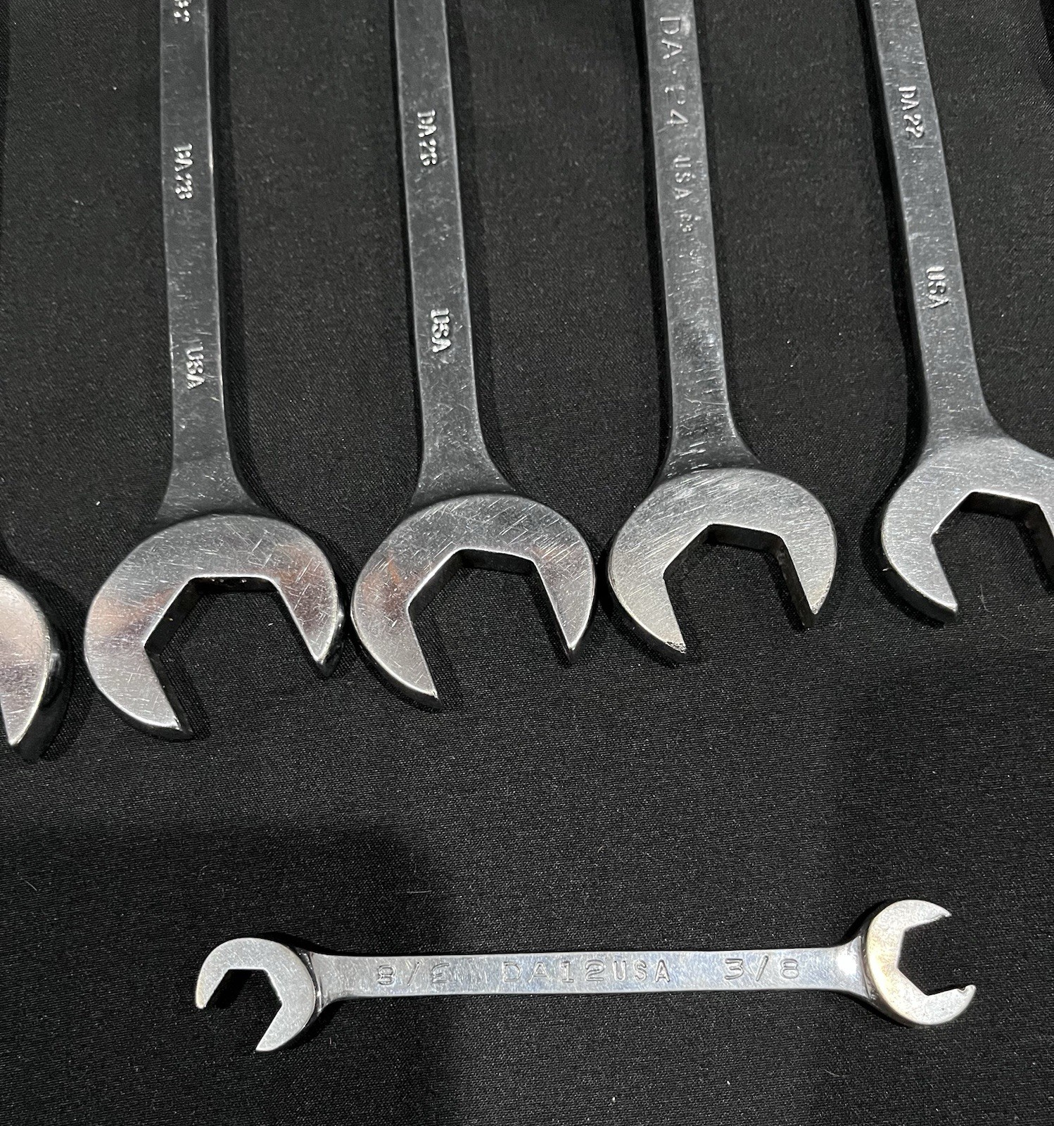 Mac Tools 11 Pc SAE 4-Way Angle Head Open End Wrench Set 5/16 – 1″ USA