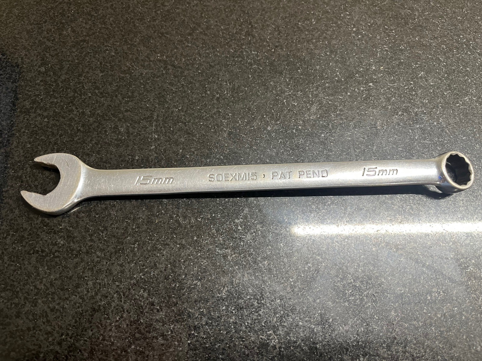 Snap On 15mm 12-Point Metric Flank Drive Combination Wrench SOEXM15