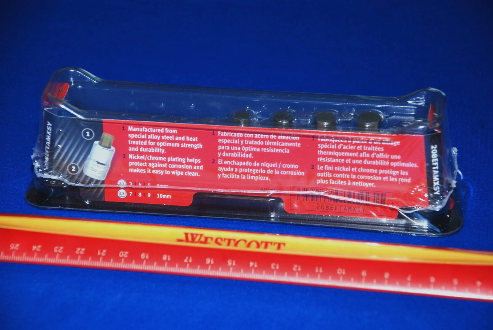 Snap-on NEW 8 Pc Combo Drive Metric Hex Bit Stubby Socket Driver Set 3mm-10mm