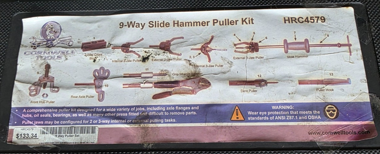 Cornwell HRC4579 9-way Puller Set