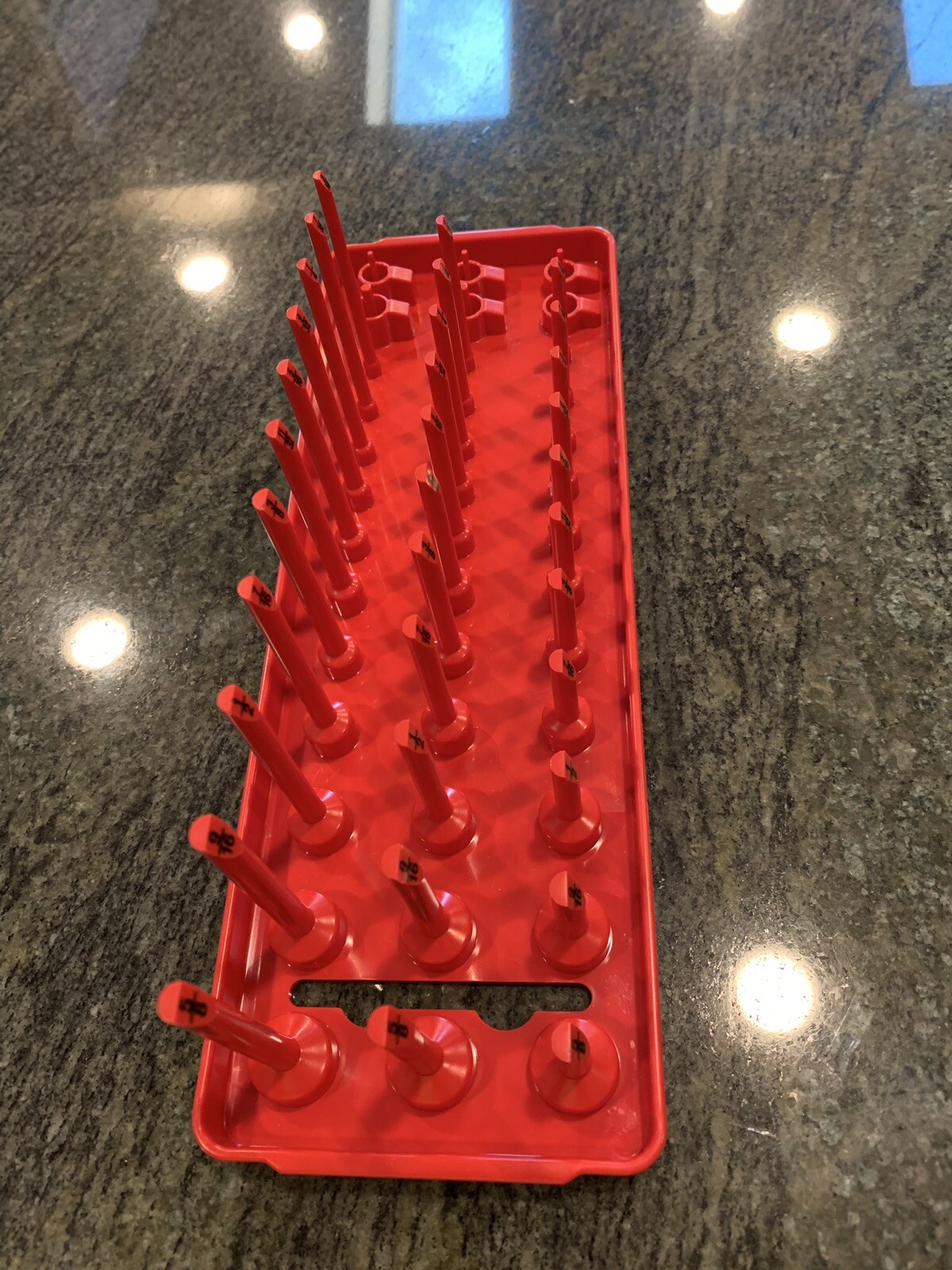 Snap On ka143frrd 1/4″ sae post 3 row socket tray red