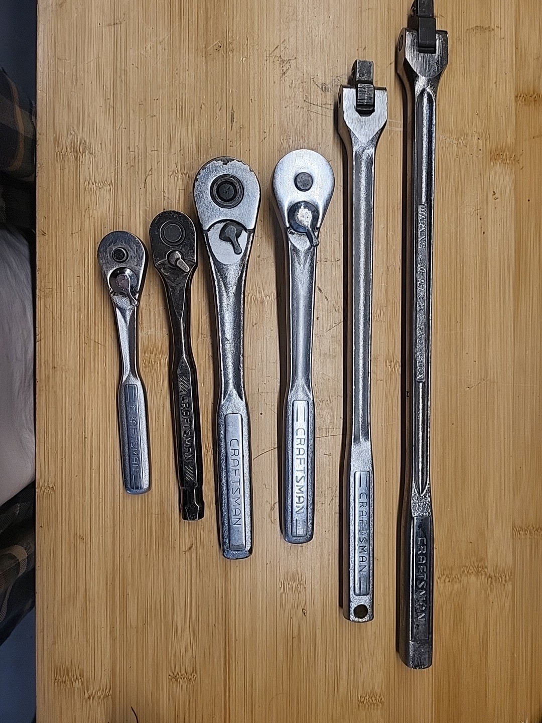 Craftsman Ratchet And Breaker Bar Lot 1/2 And 3/8 Inch