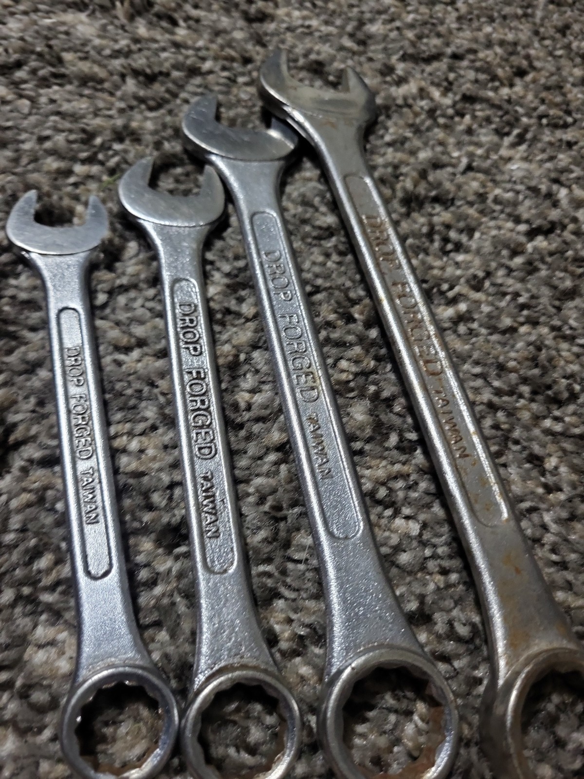 Vintage Set Of 4 Sears Combination Wrenches 13mm 14mm 17mm 19mm Drop Forged
