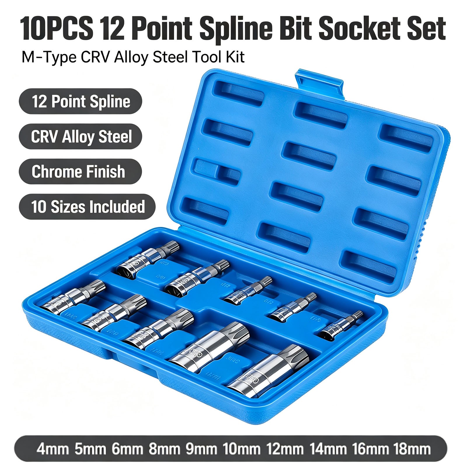 Triple Square Socket 12 Point Spline for Audi Porsche Tools spline bit socket