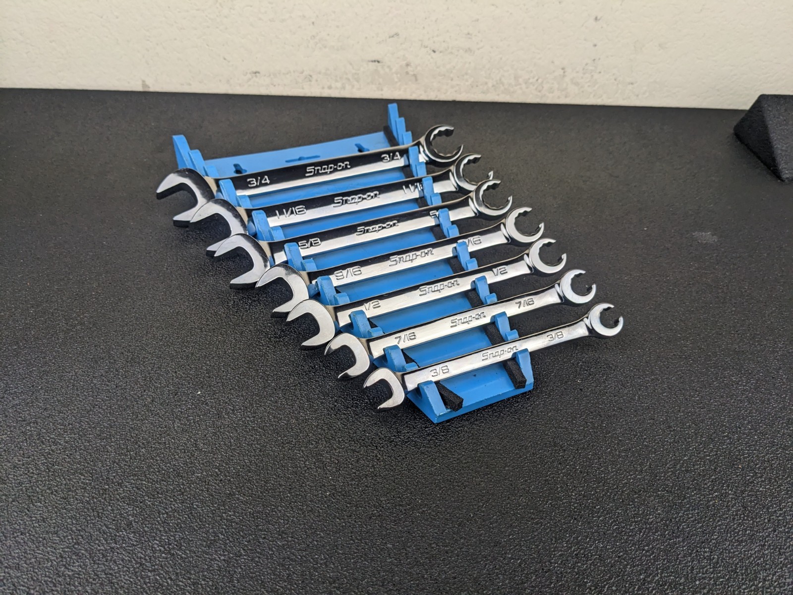 #bn375 Snap-on NEW RXS 3/8″ to 3/4″ 12-Point Broached Flare Nut Line Wrench Set