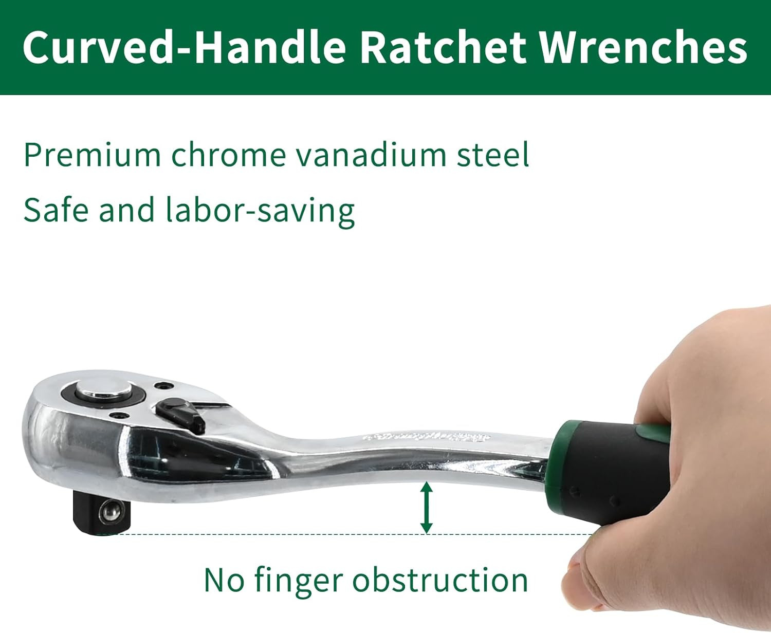 Metric 32Pcs 1/2″ Drive Socket Set 8-32mm Sockets 6/12 Point Ratchet Wrench Kit