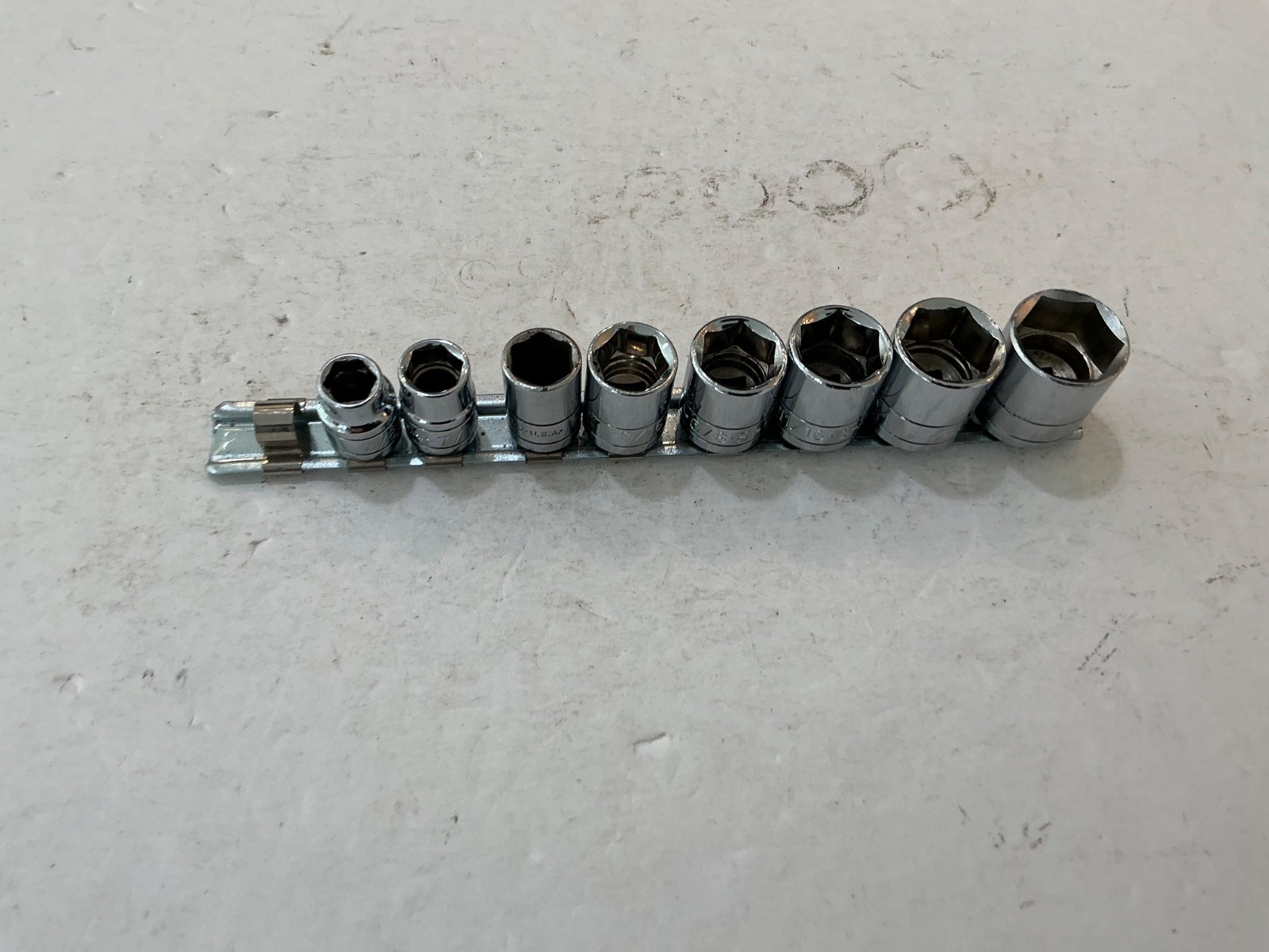 S-K tools 8pc 3/8″ drive shallow 6pt socket set 3/8″ to 13/16″ USA made