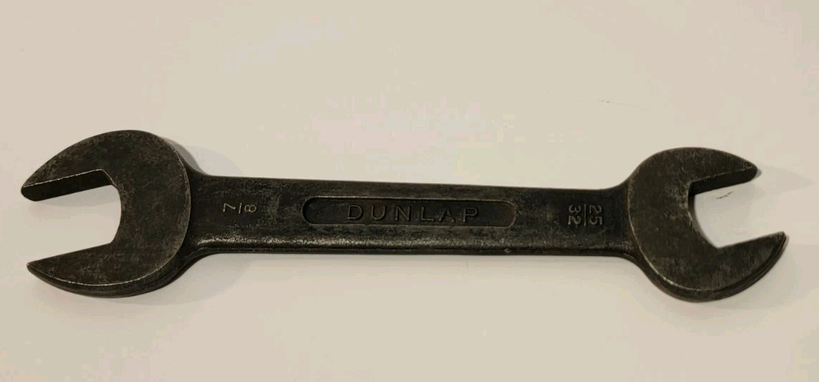 Vintage Dunlap Tools Open End Wrenches 7/8” X 25/32” Made In USA