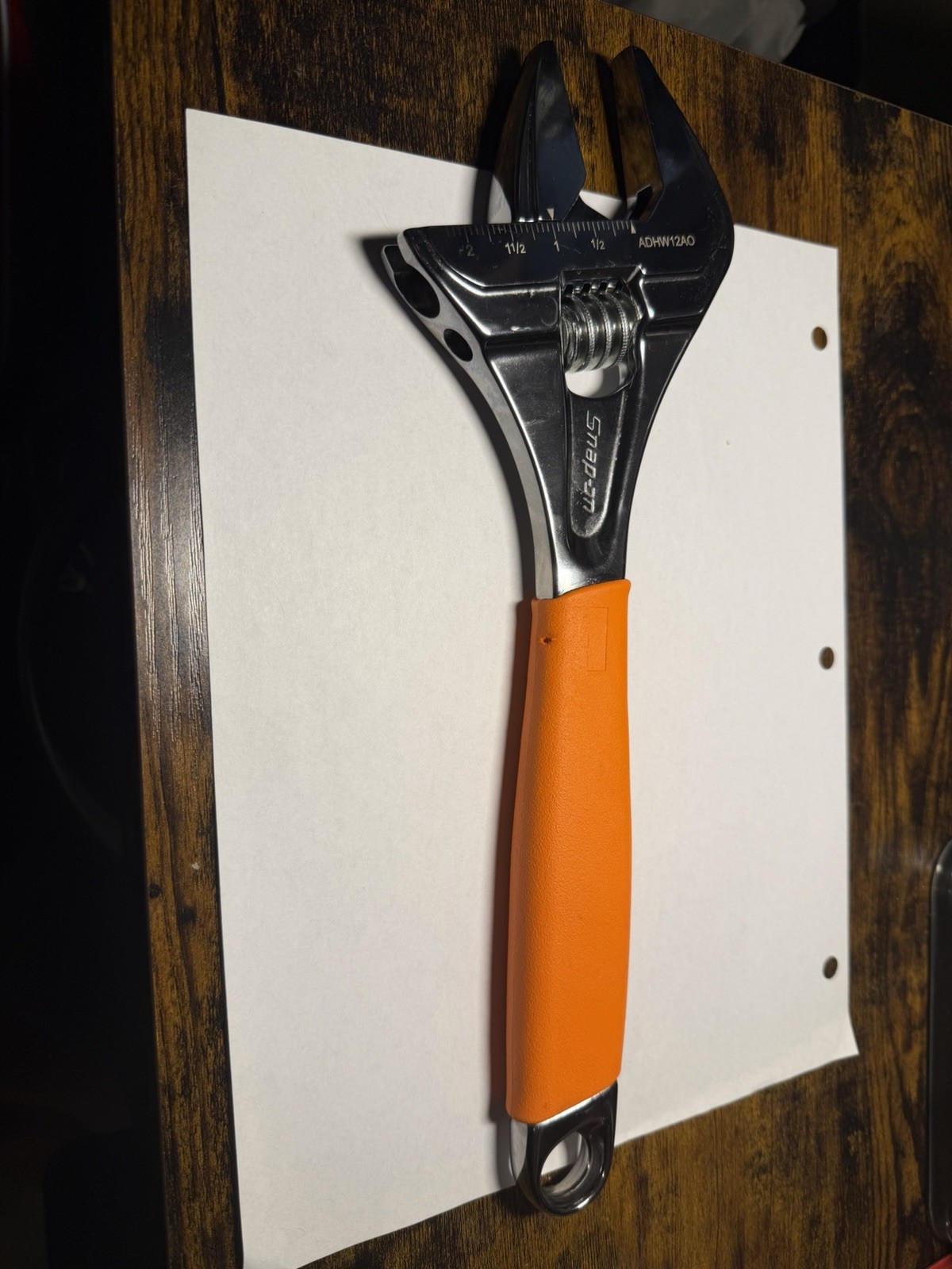 Snap-On NEW 12” Wide Mouth Adjustable Wrench ADHW12AO