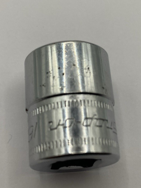 Used Snap On Snap-On Tools USA 3/8″ Drive 16mm 6-point Shallow Socket – FSM161
