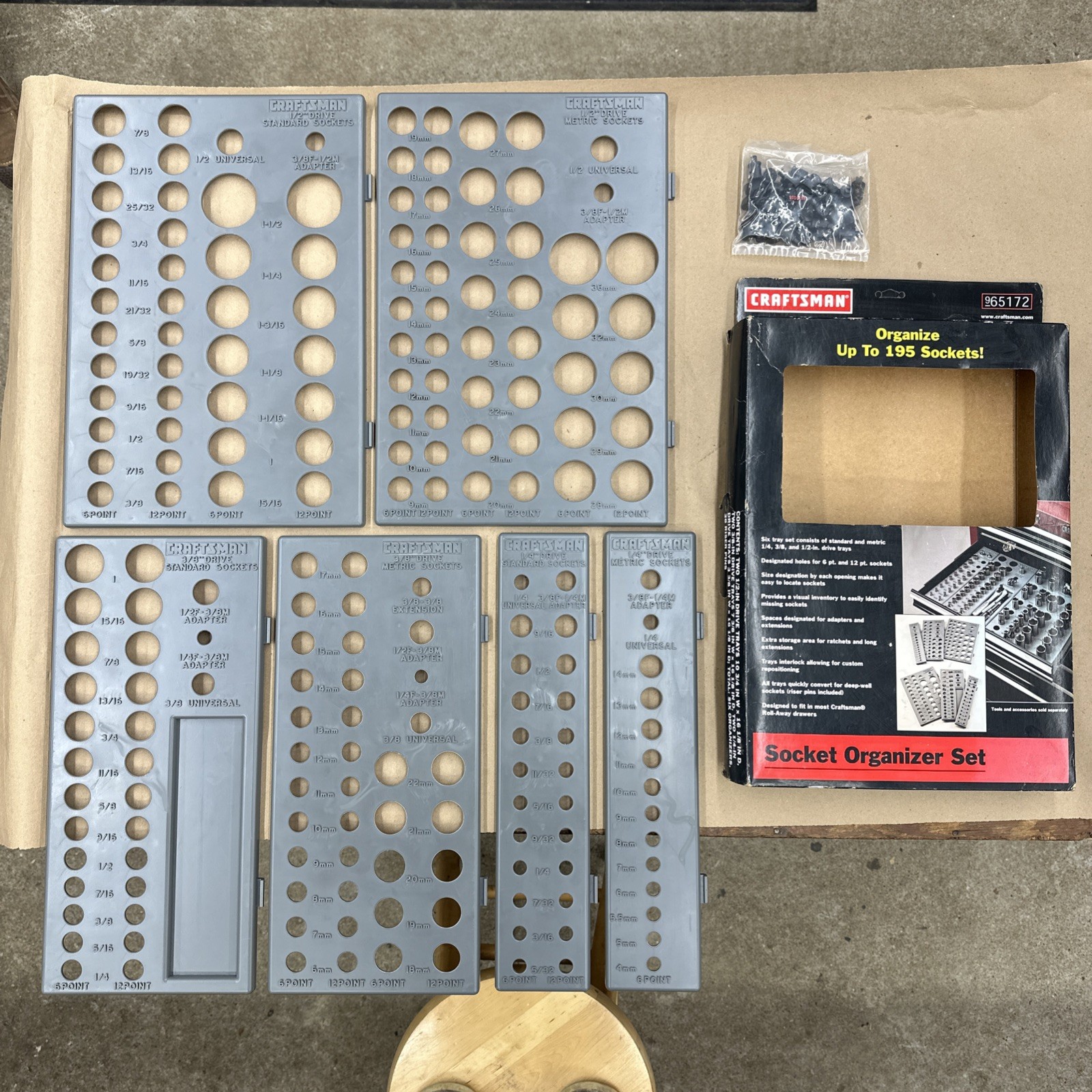 NOS* Vintage Craftsman 65172 Socket Organizer Set