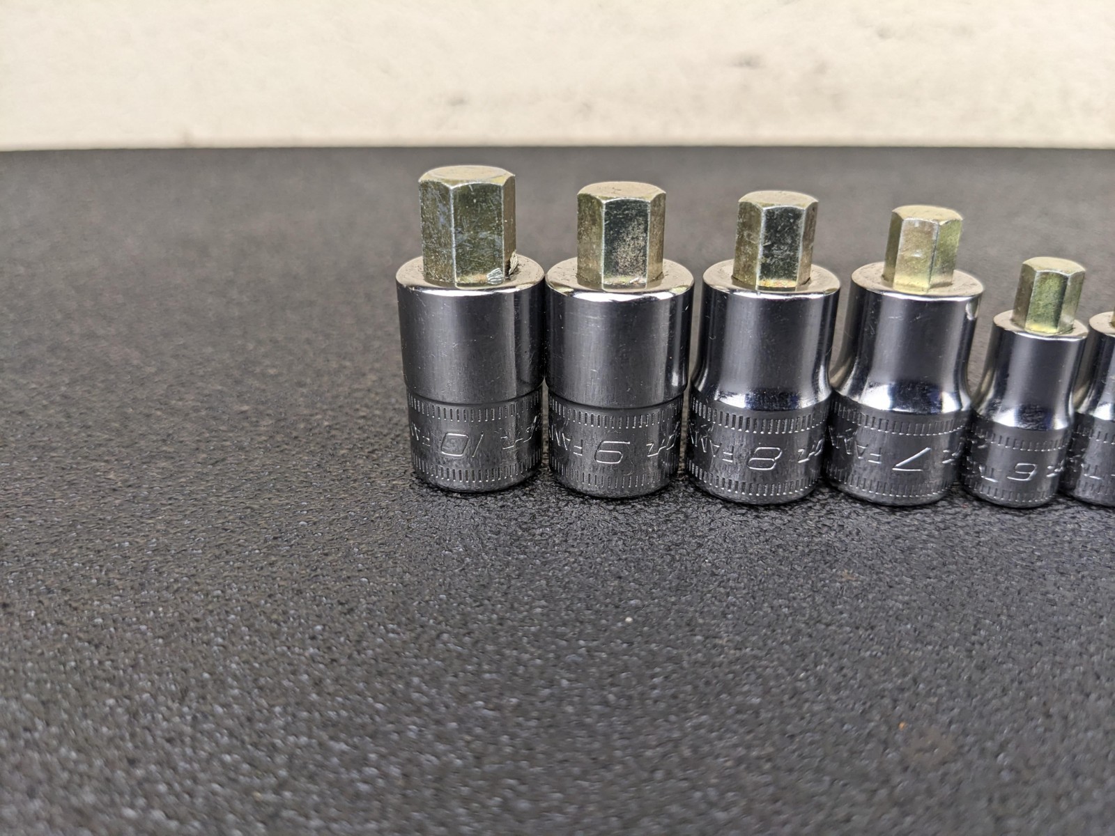 #bp503 Snap-on 1/4″ 3/8″ Drives Stubby Metric Hex Socket driver Set 208EFTAMXSY
