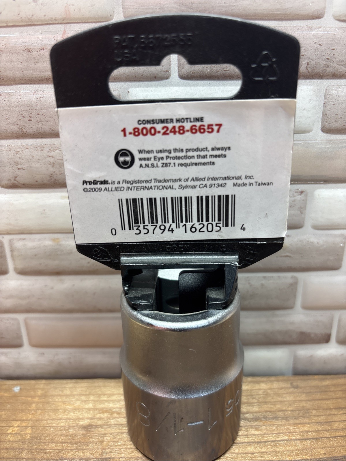 1-1/8” Prograde Socket, 3/4″ Drive, 12 Point, 16205, New, Free US Ship