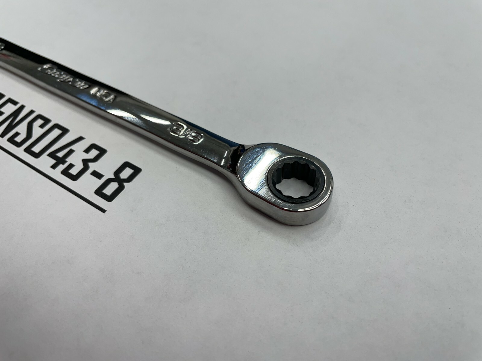 Snap-on Tools USA NEW 3/8″ SAE 0° Non-Reversing Ratcheting Combo Wrench SOXR12A
