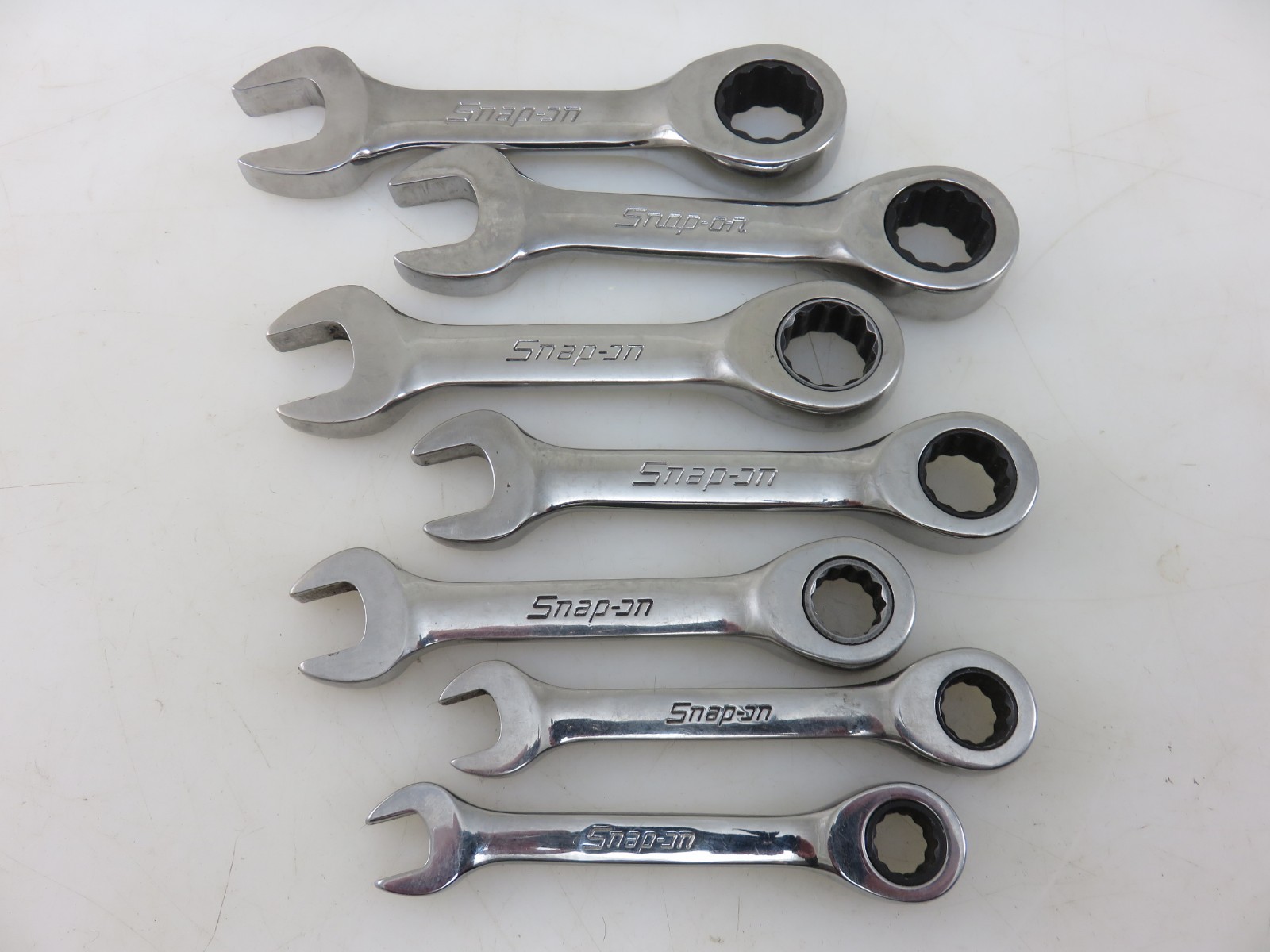 Snap-On METRIC OXIRM Stubby Ratcheting Combination Wrench 7pc Set