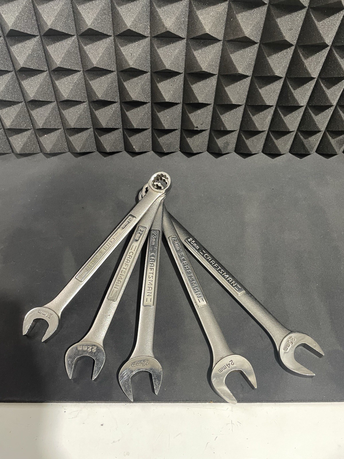 Craftsman USA 5pc Metric Combination Wrench Set 21-25mm 12 Point