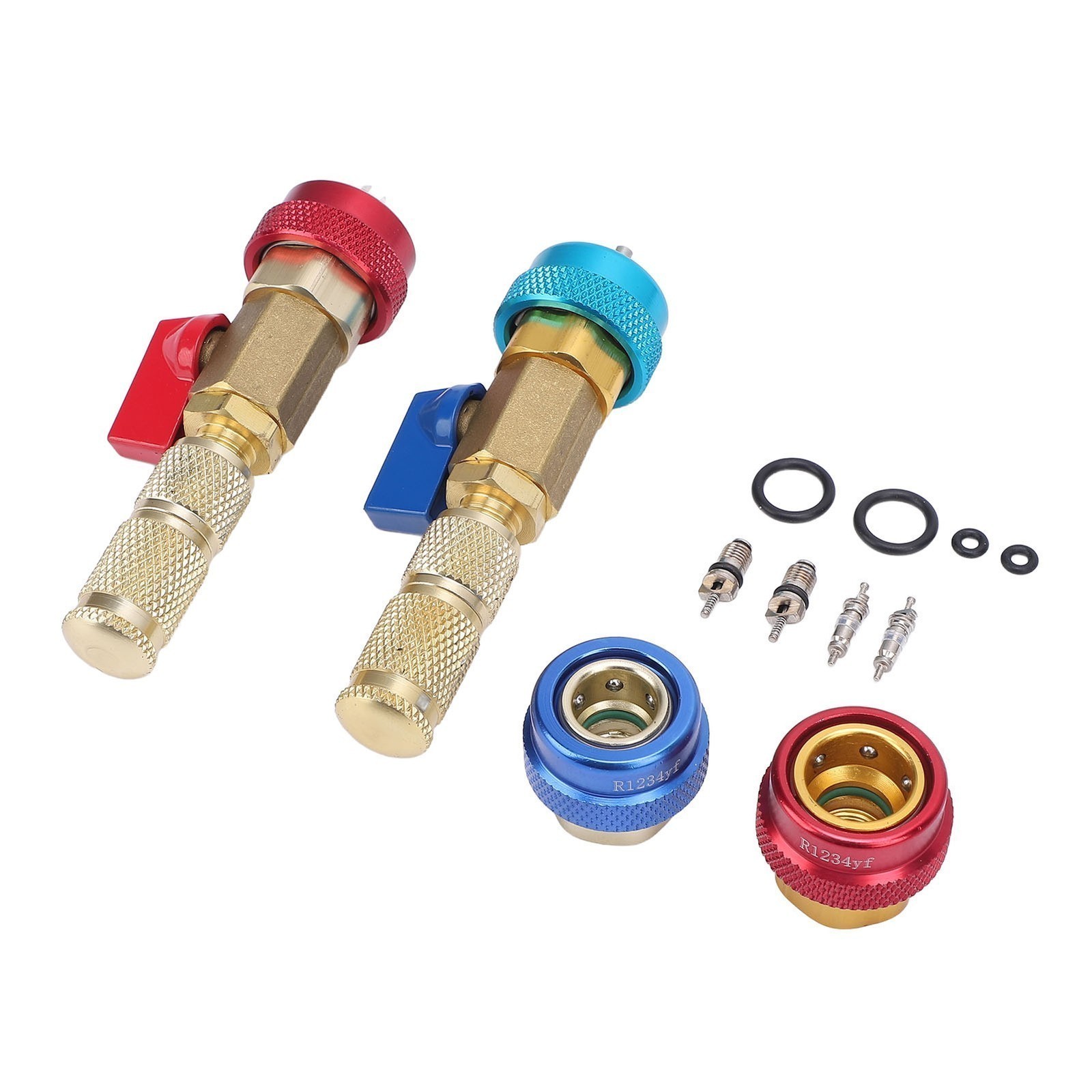 R134A Valve Core Quick Remover Installer Kit Stainless Steel Brass High Low