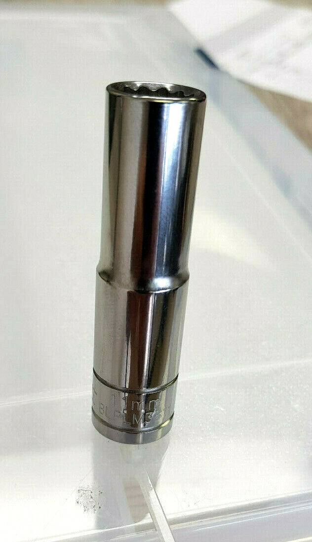 New Blue Point ™ Tools Metric 11mm 3/8″ Drive Deep Chrome Socket BLPLM3811 12Pt