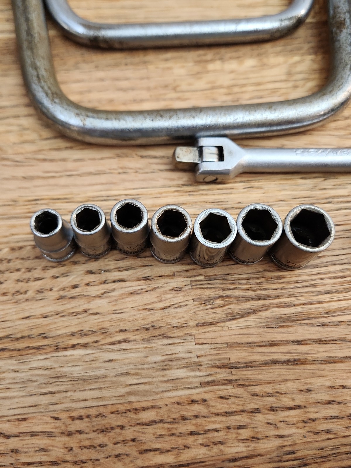 Vintage H Underline Husky 1/2″ 3/8″ 1/4″ Drive Socket Set Made In USA 31 Pieces