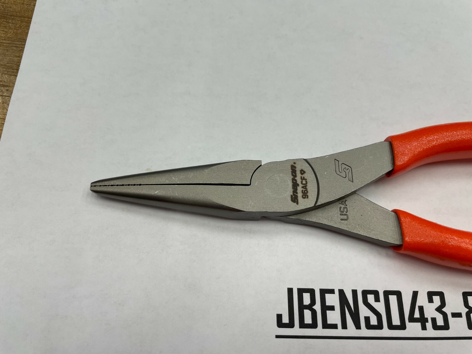 Snap-on Tools USA NEW ORANGE 8″ Talon Soft Grip Needle Nose Pliers 96ACFO