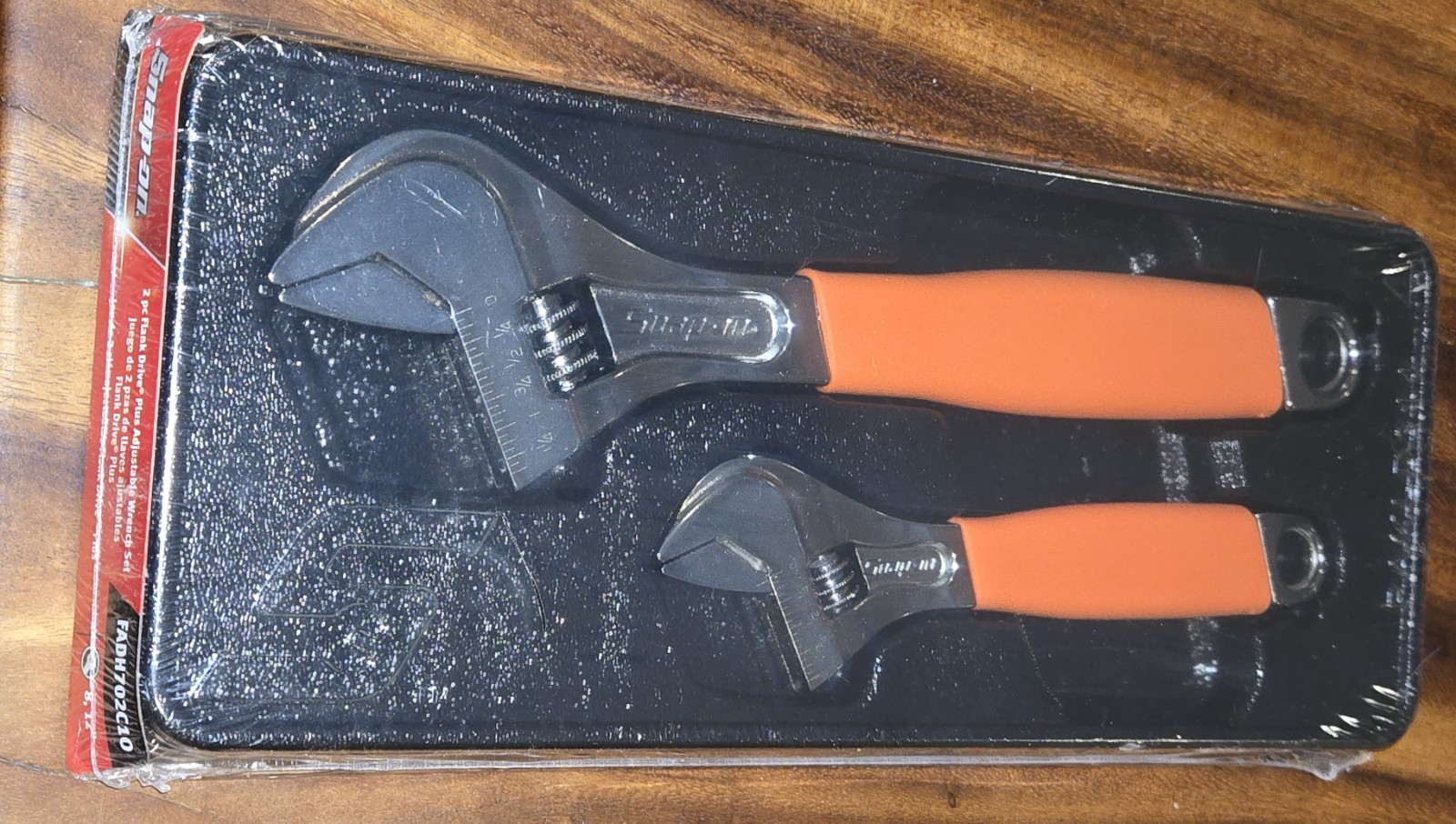 Snap-On™ 8″ 12″ Orange Flank Drive Plus Adjustable Wrench Set FADH702C1O