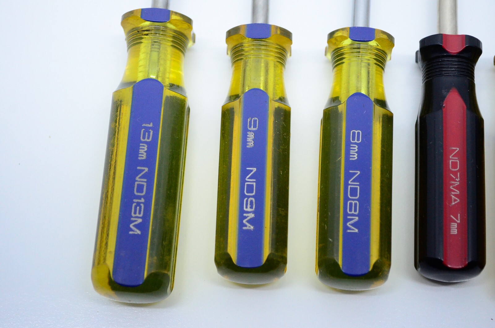 7 MATCO Metric Nut Drivers 4mm 5mm 5.5mm 7mm 8mm 9mm 13mm ND13M Clear Yellow