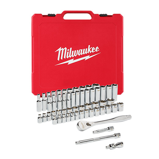 Milwaukee 48-22-9008 3/8″ Drive 56 piece SAE / Metric Ratchet & Socket Tool Set