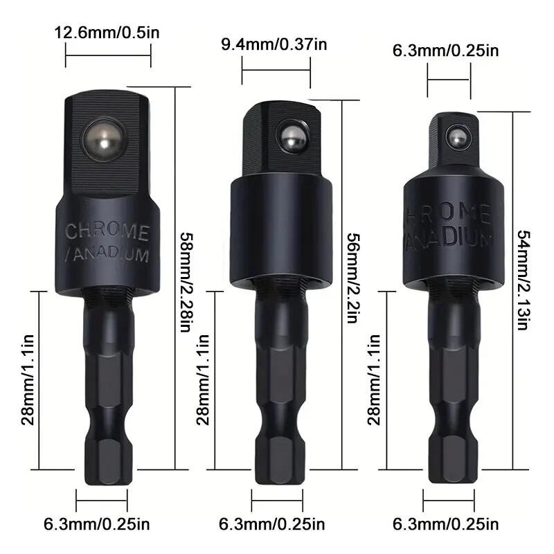 360 ° Electric Drill Screwdriver Socket Universal Adapter Connecting Rod Tool