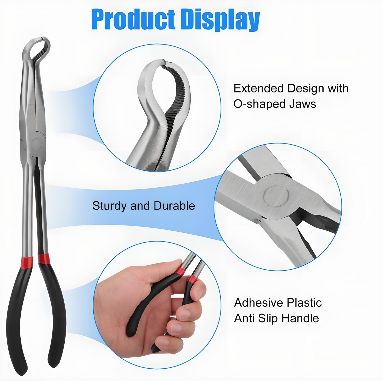 11in Electrical Disconnect Long Spark Plug Removal Pliers Fit For Car Connector