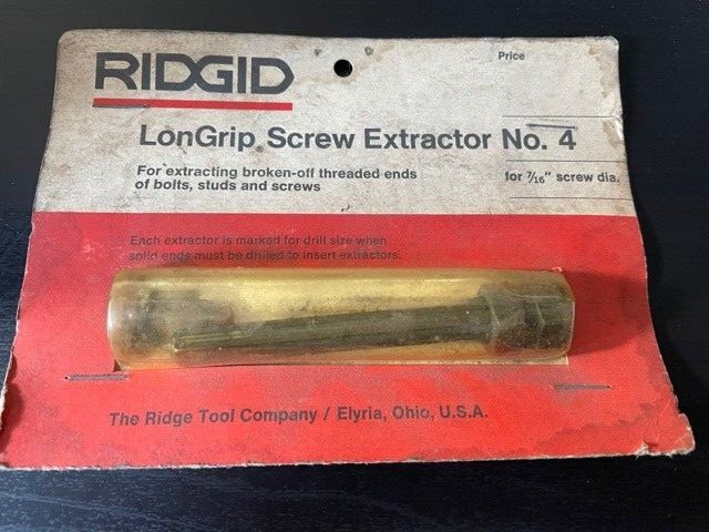 35550 Ridgid # 4 Screw Bolt Stud Extractor For 7/16″ Screw No.4